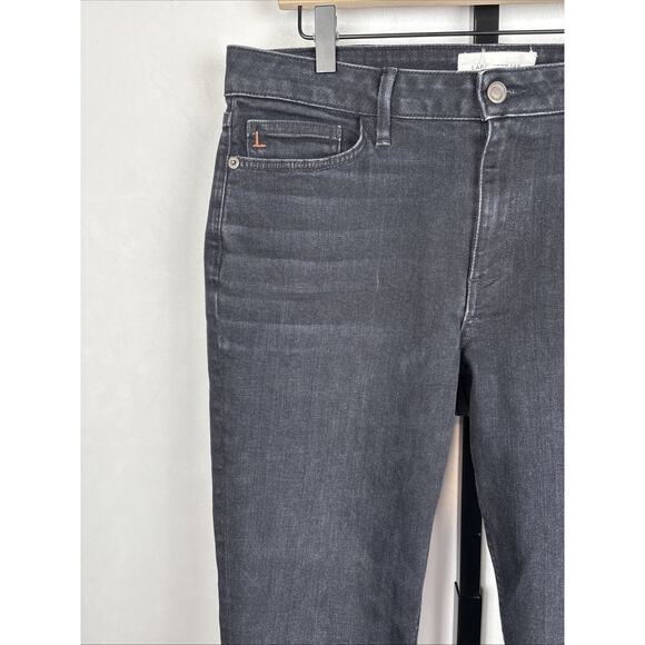 Lafayette 148 Mercer Skinny Jeans Women's 31 Washed Onyx Black Stretch Ankle - Picture 4 of 13